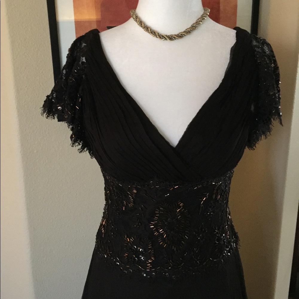 Tadashi Shoji Chocolate Brown Evening Gown - Picture 3 of 10